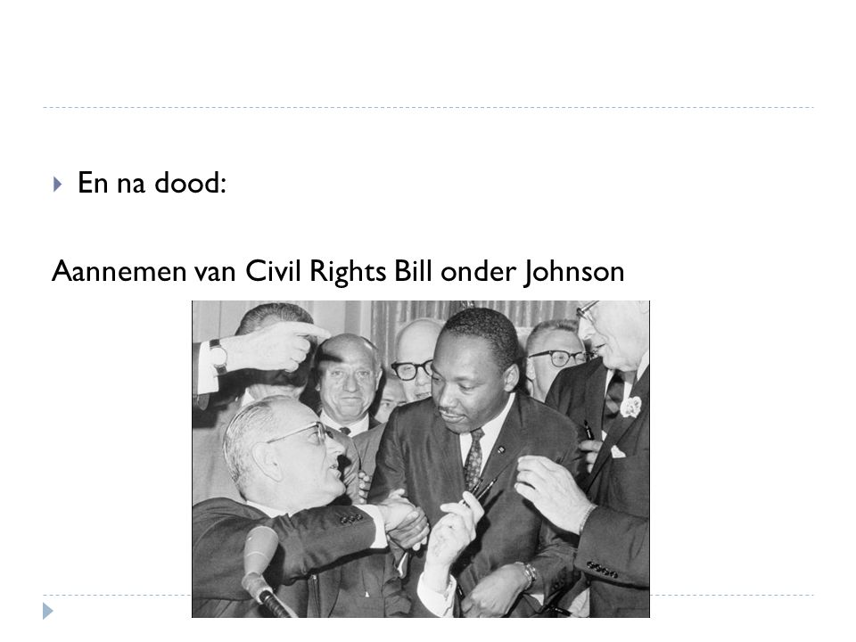 En na dood: Aannemen van Civil Rights Bill onder Johnson