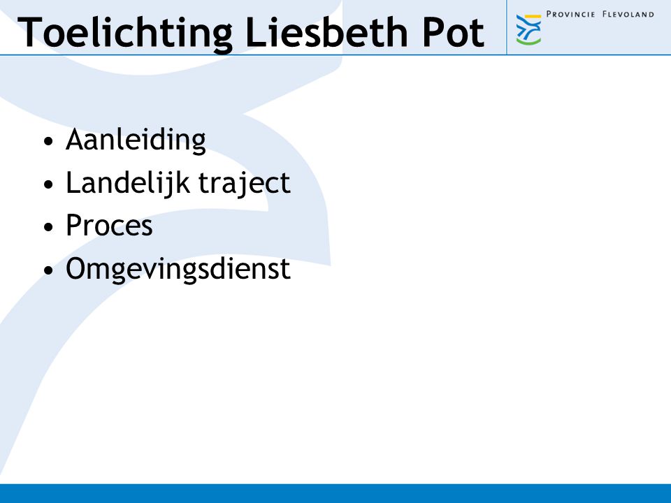 Toelichting Liesbeth Pot
