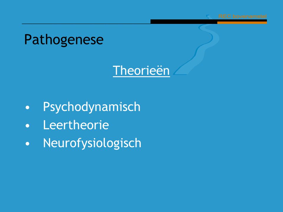 Pathogenese Theorieën Psychodynamisch Leertheorie Neurofysiologisch