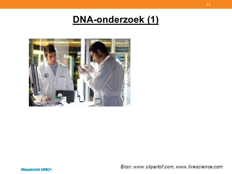 DNA-onderzoek (1) Bron: www. clipartof.com, www. livescience.com