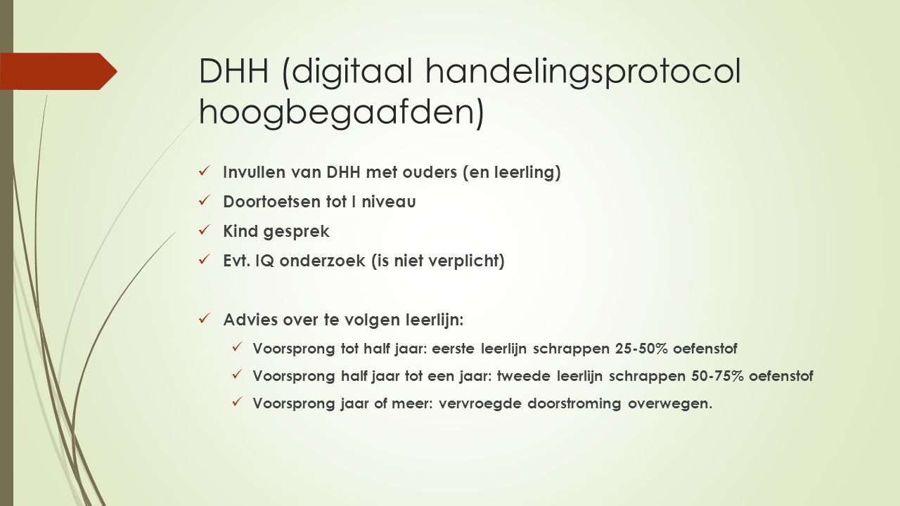 DHH (digitaal handelingsprotocol hoogbegaafden)