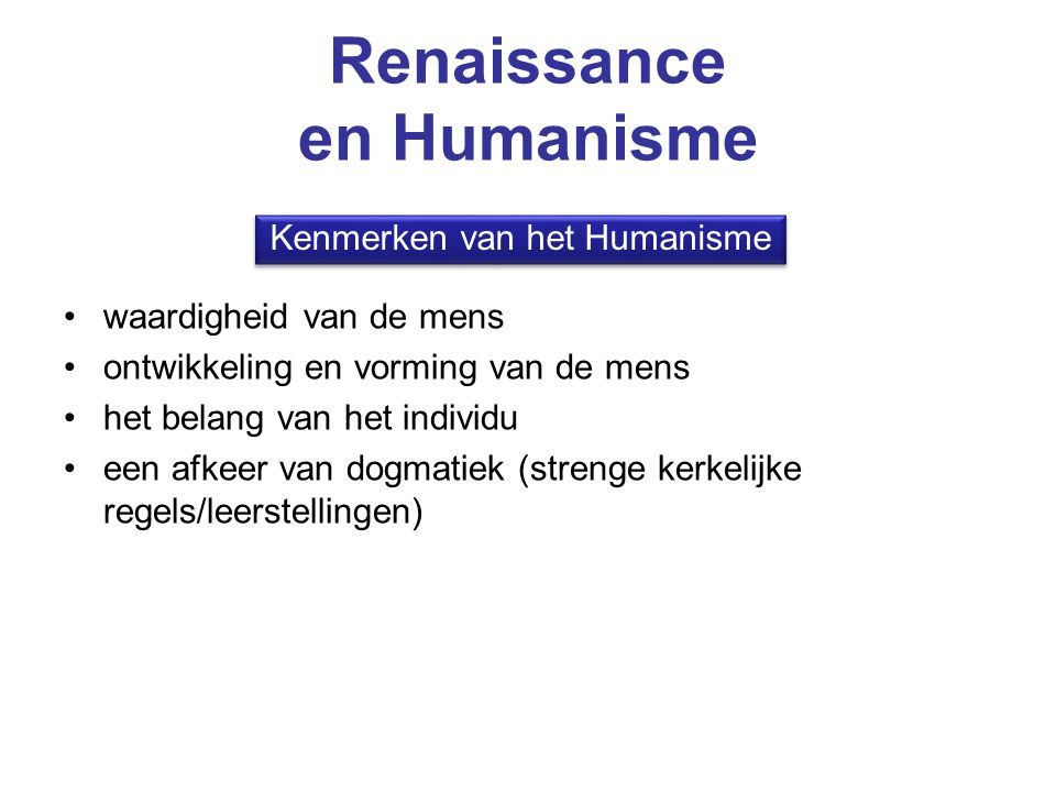 Renaissance en Humanisme