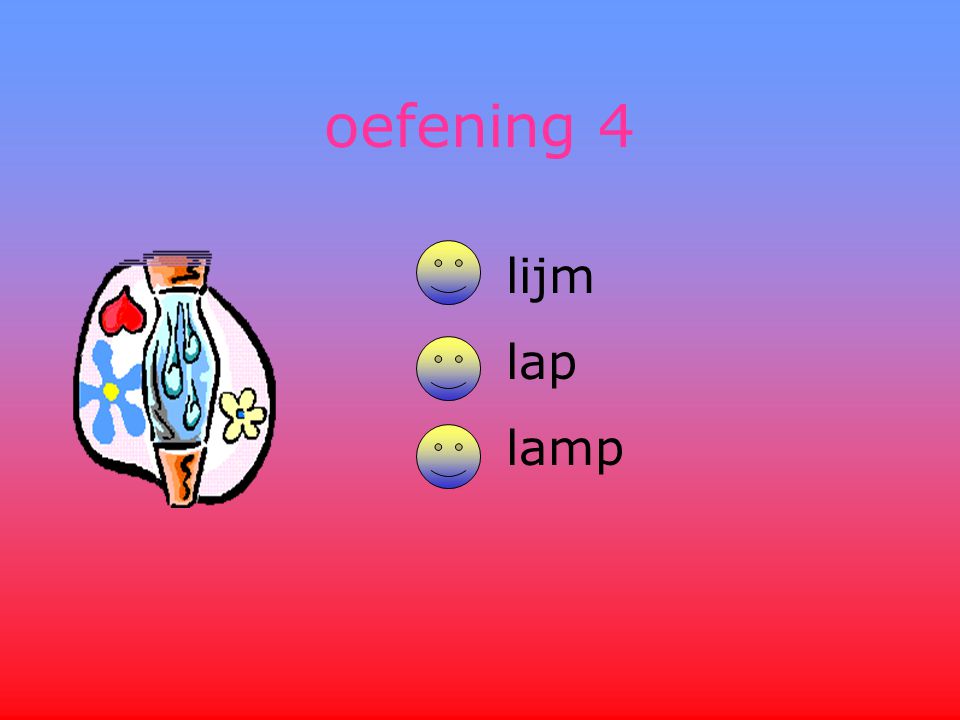 oefening 4 lijm lap lamp