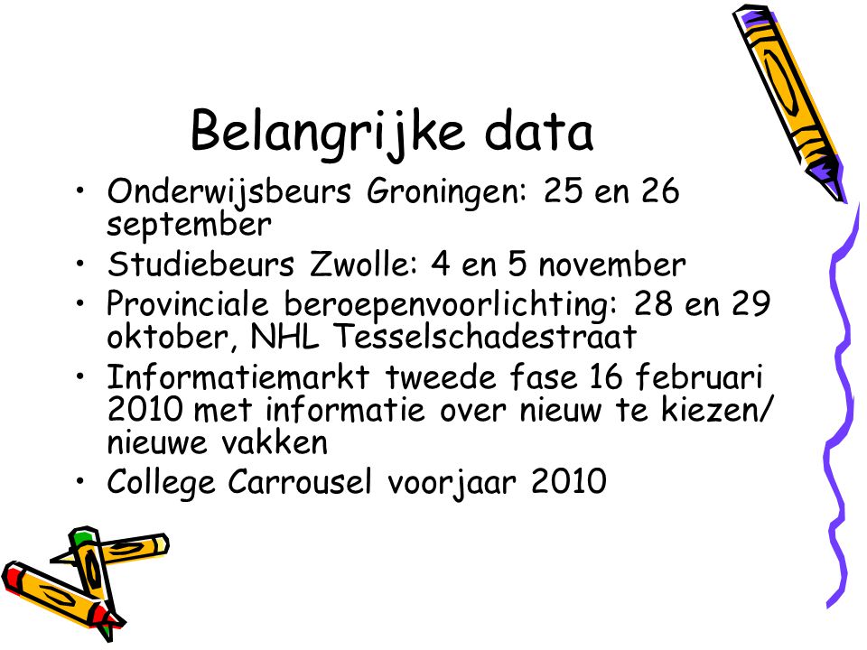 Belangrijke data Onderwijsbeurs Groningen: 25 en 26 september