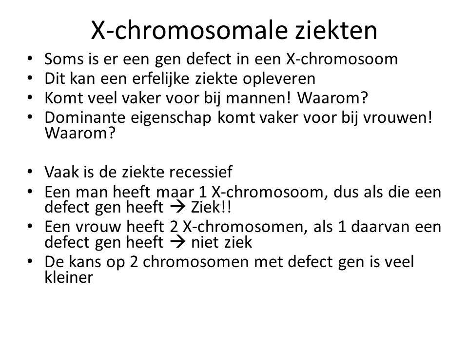 X-chromosomale ziekten