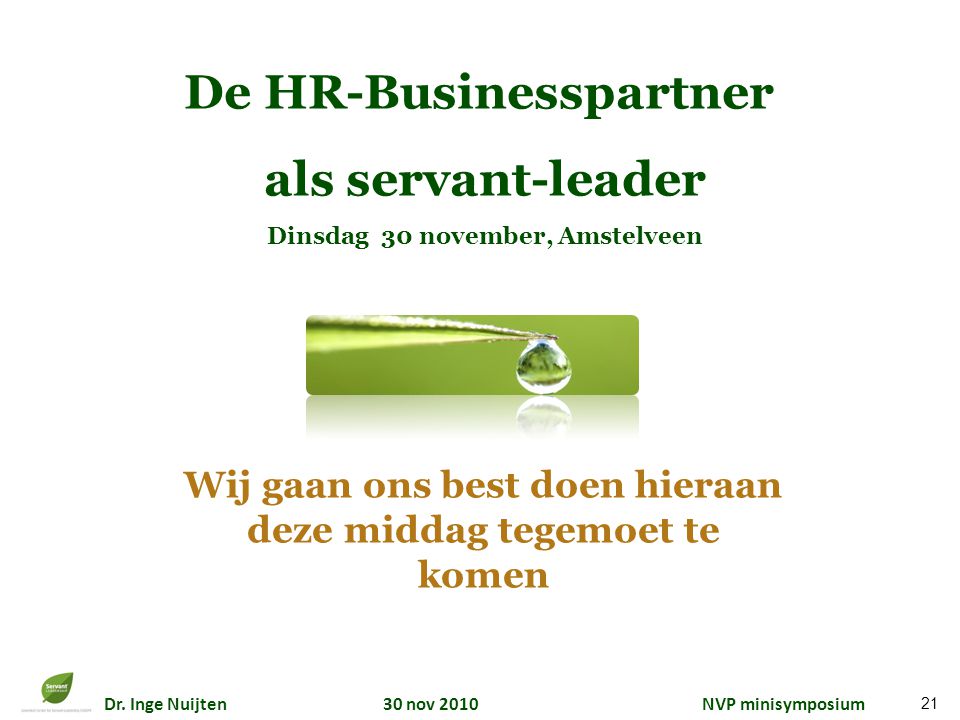 De HR-Businesspartner als servant-leader