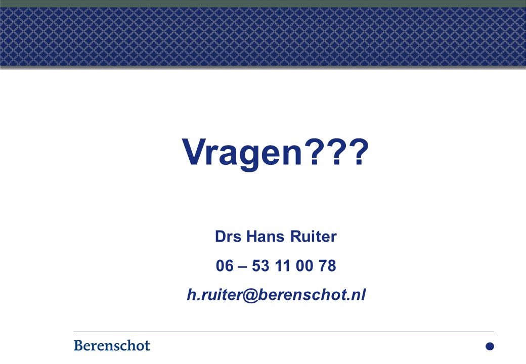 Vragen Vragen Drs Hans Ruiter 06 –