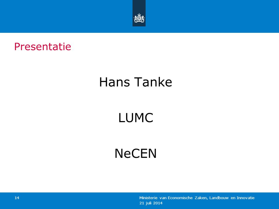 Hans Tanke LUMC NeCEN Presentatie