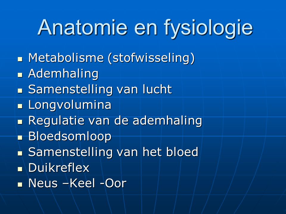 Anatomie en fysiologie