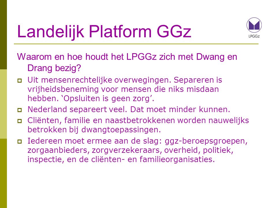 Landelijk Platform GGz