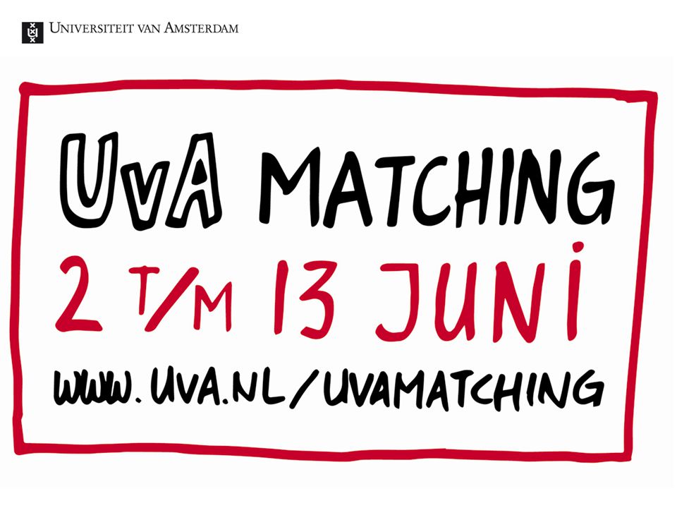 Kick off UvA Matching 26 september 2013