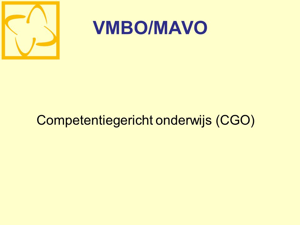 VMBO/MAVO Competentiegericht onderwijs (CGO)