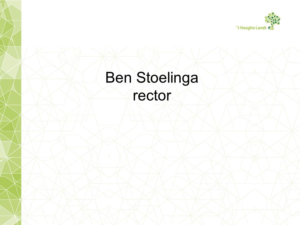 Ben Stoelinga rector