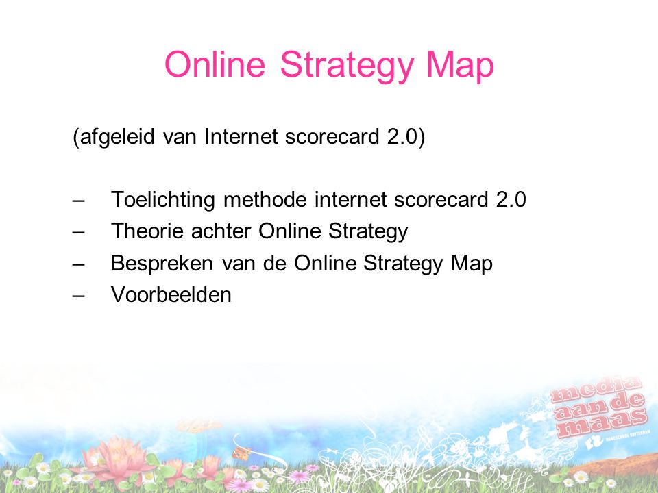 Online Strategy Map (afgeleid van Internet scorecard 2.0)