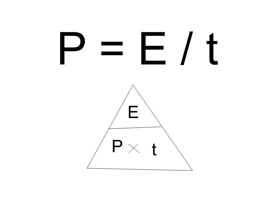 P = E / t E P t