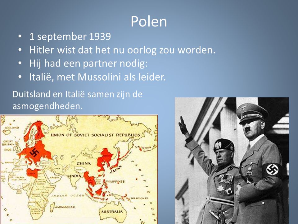 Polen 1 september 1939 Hitler wist dat het nu oorlog zou worden.