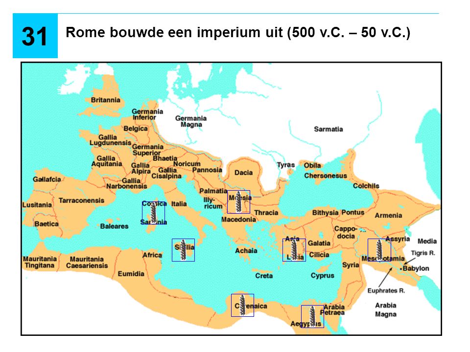 Rome bouwde een imperium uit (500 v.C. – 50 v.C.)
