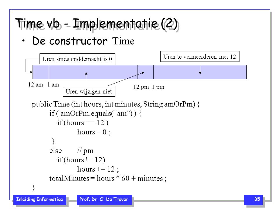 Time vb - Implementatie (2)