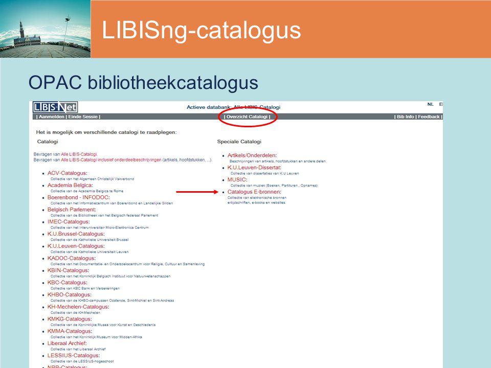 LIBISng-catalogus OPAC bibliotheekcatalogus