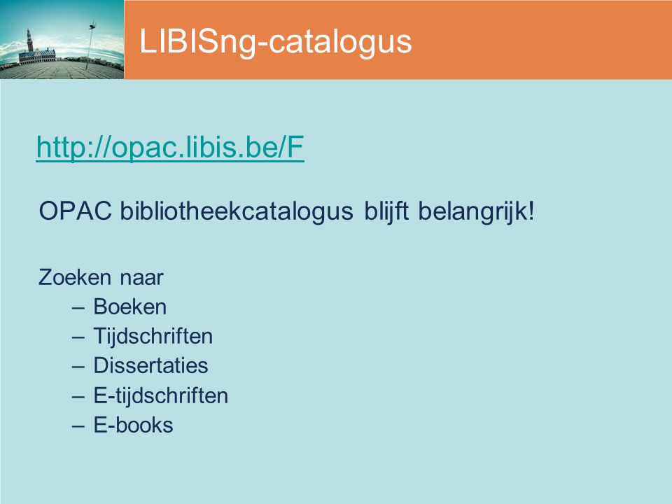 LIBISng-catalogus