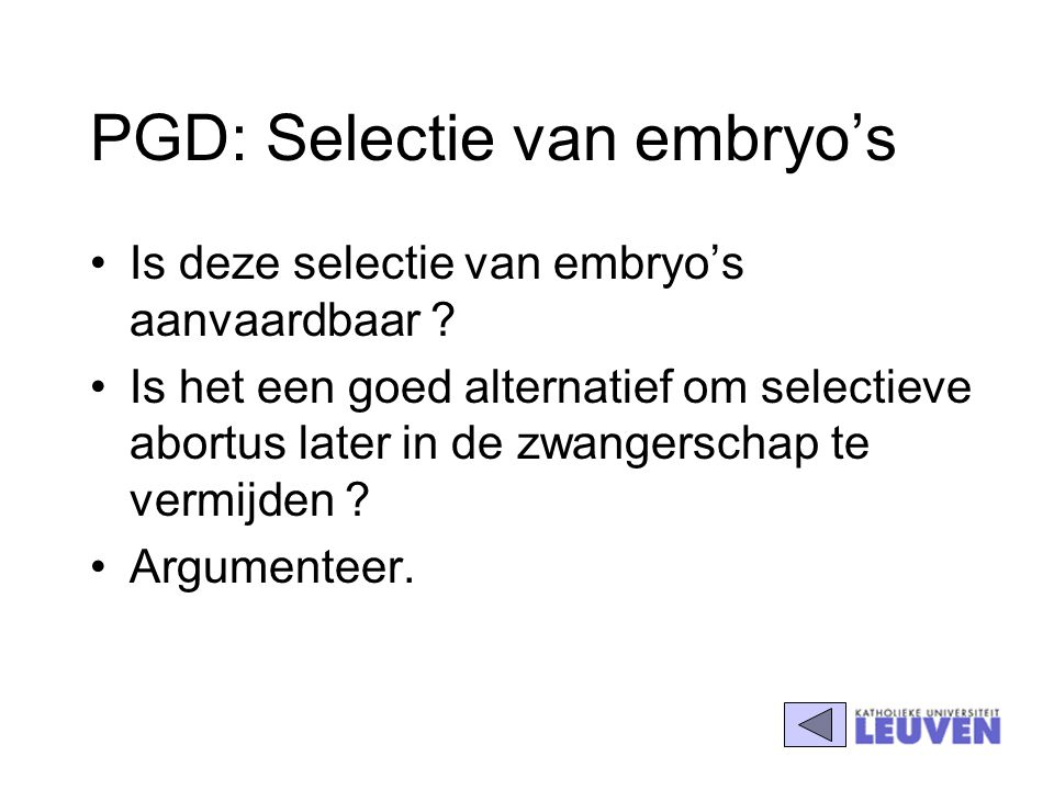 PGD: Selectie van embryo’s