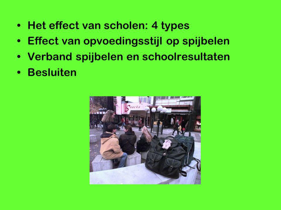 Het effect van scholen: 4 types