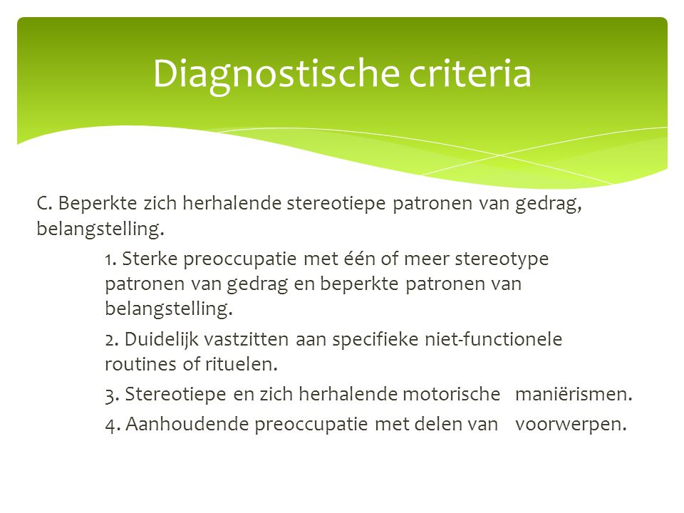 Diagnostische criteria