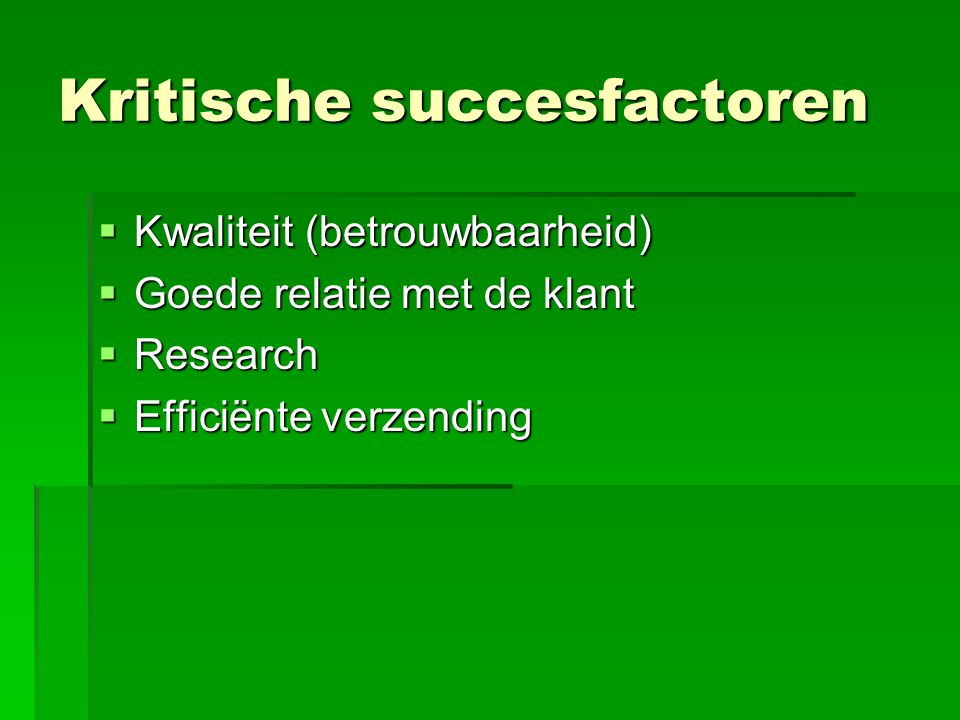 Kritische succesfactoren