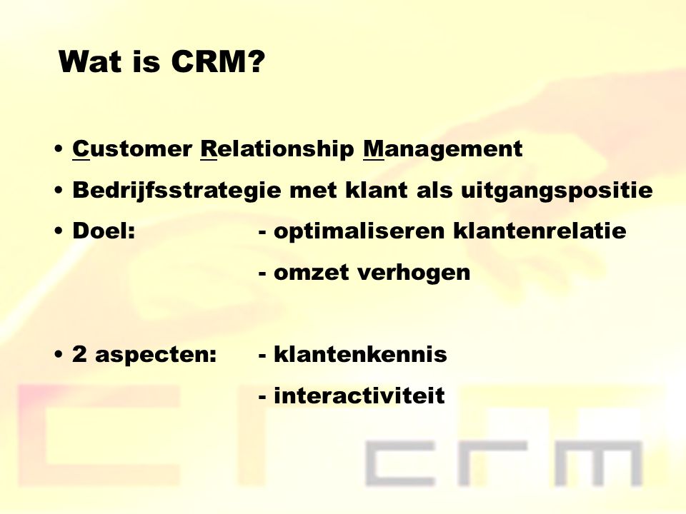 Wat is CRM Customer Relationship Management