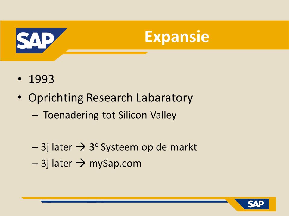 Expansie 1993 Oprichting Research Labaratory
