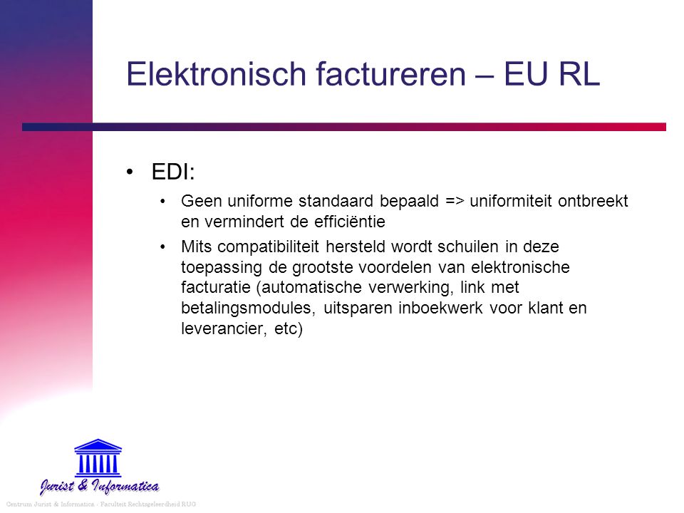 Elektronisch factureren – EU RL
