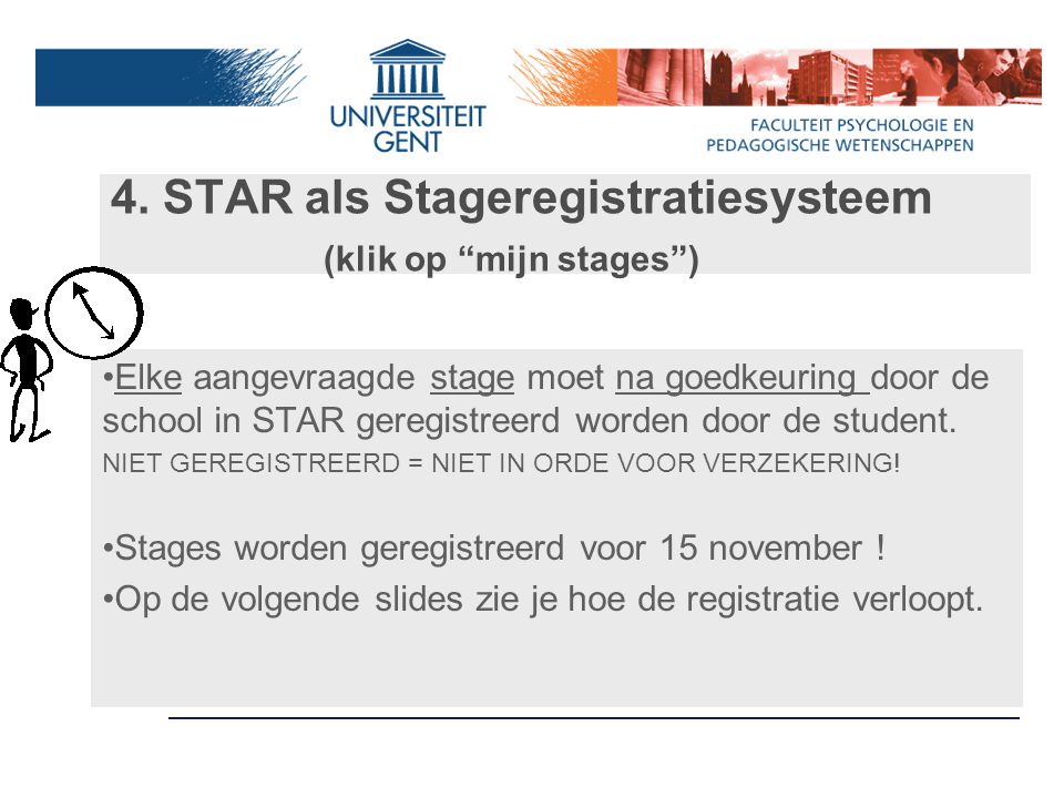 4. STAR als Stageregistratiesysteem (klik op mijn stages )