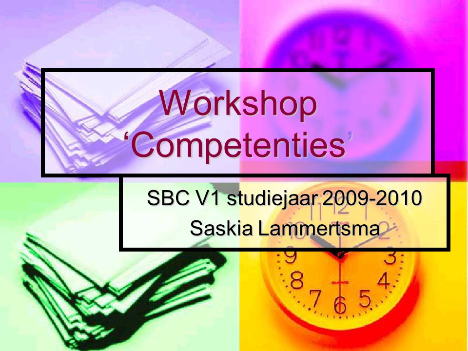 Workshop ‘Competenties’