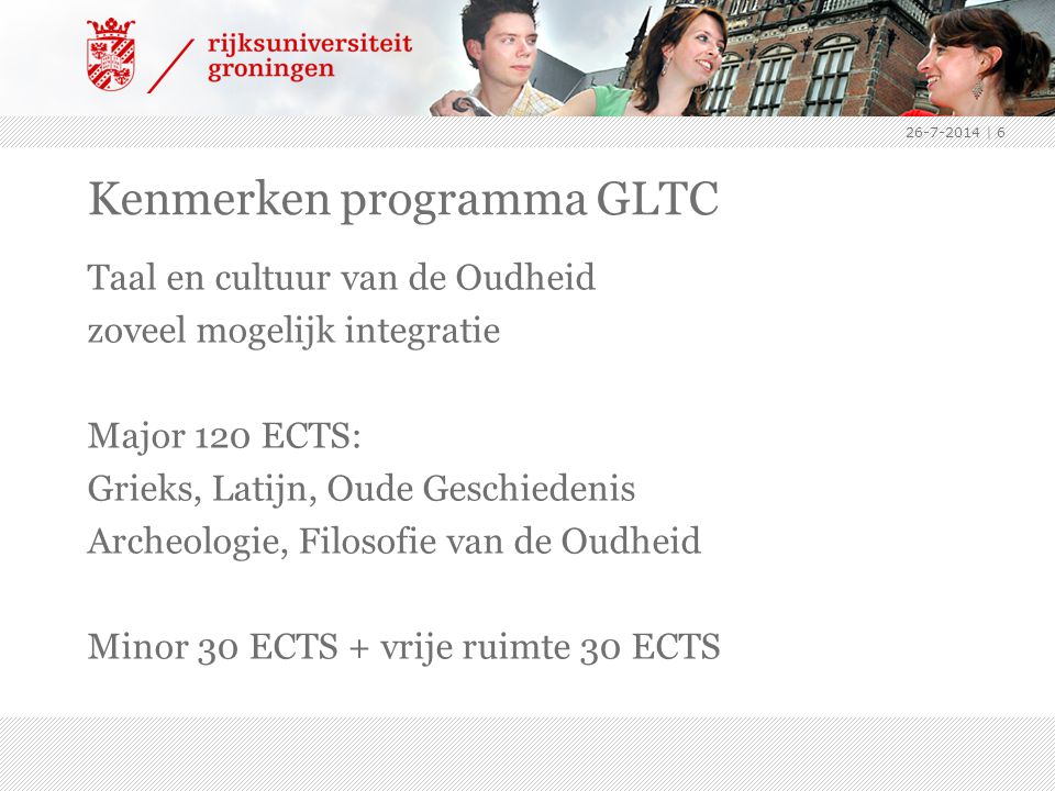 Kenmerken programma GLTC