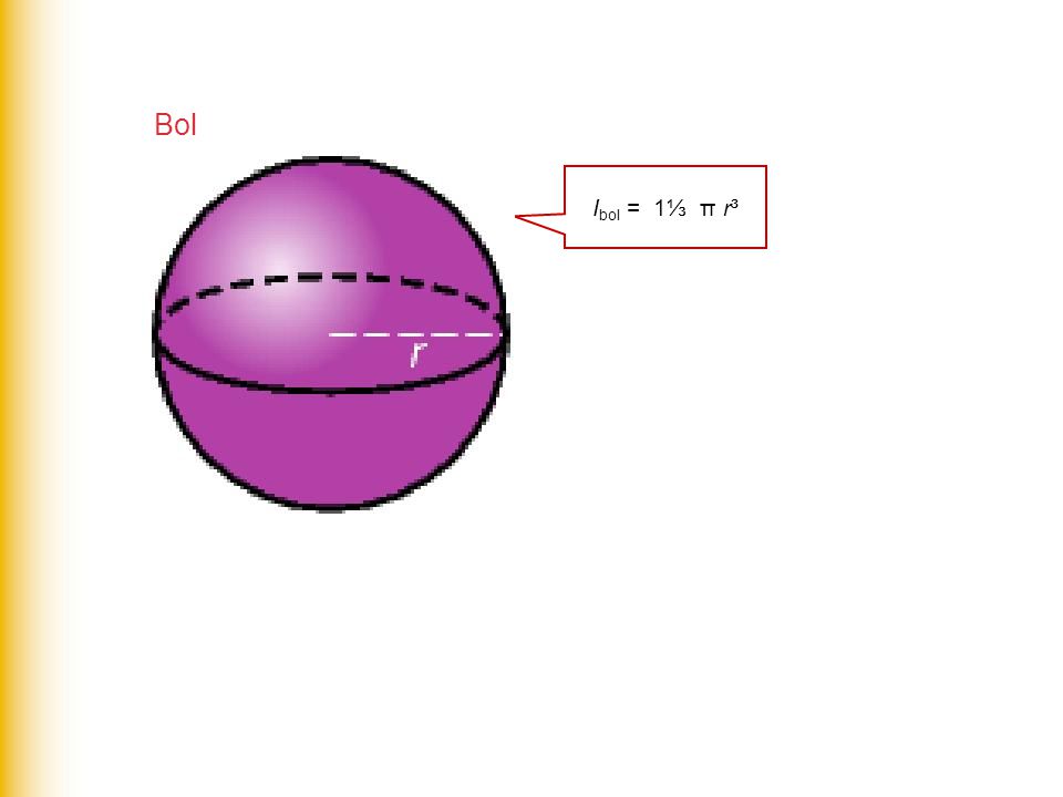 Bol Ibol = 1⅓ π r³