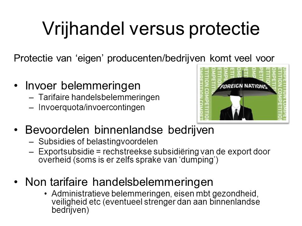 Vrijhandel versus protectie