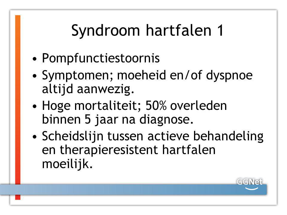 Syndroom hartfalen 1 Pompfunctiestoornis