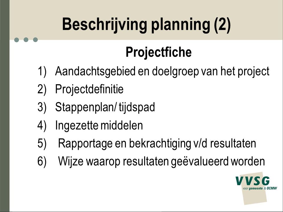Beschrijving planning (2)