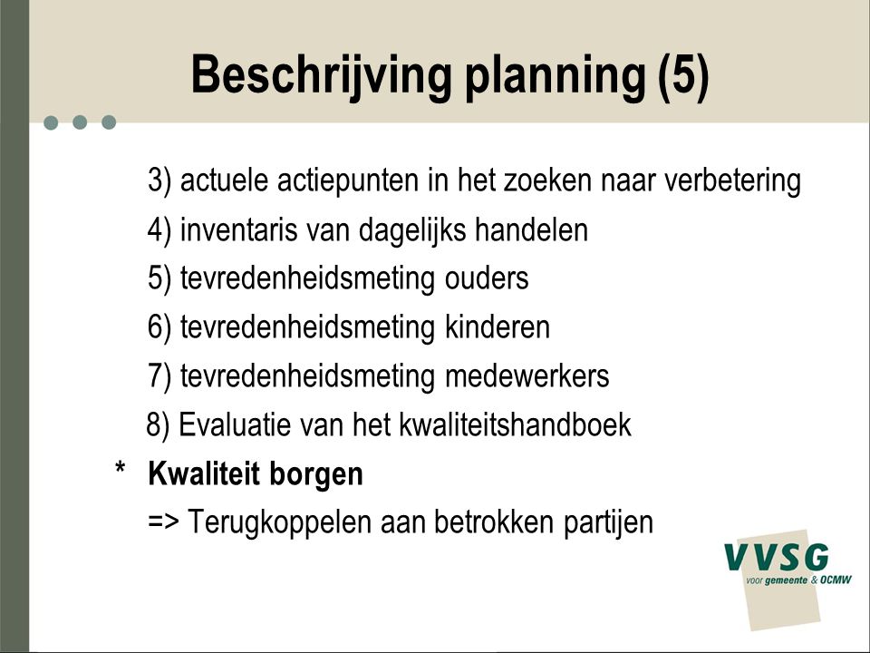Beschrijving planning (5)