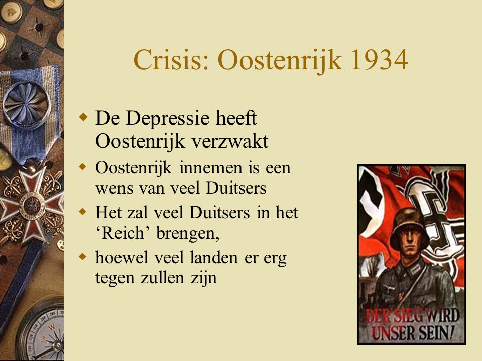 Crisis: Oostenrijk 1934 De Depressie heeft Oostenrijk verzwakt