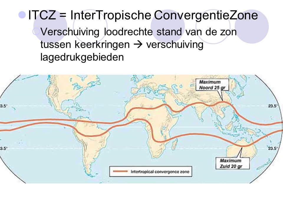 ITCZ = InterTropische ConvergentieZone