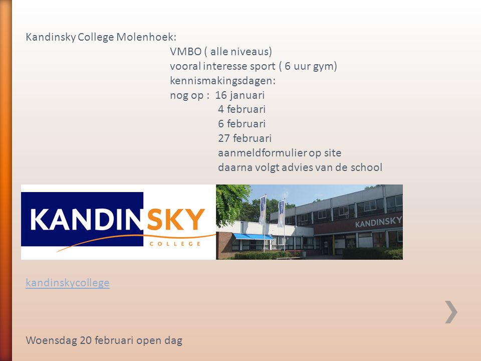 Kandinsky College Molenhoek: