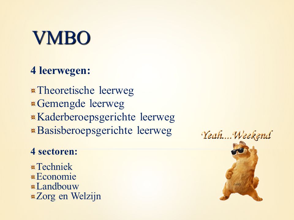 VMBO 4 leerwegen: Theoretische leerweg Gemengde leerweg