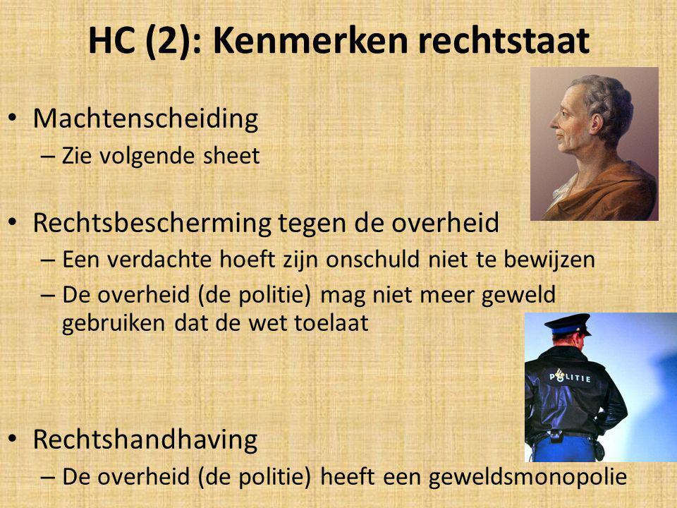 HC (2): Kenmerken rechtstaat