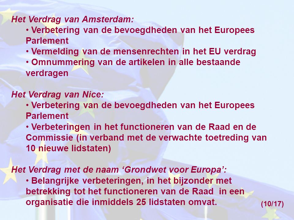 Het Verdrag van Amsterdam: