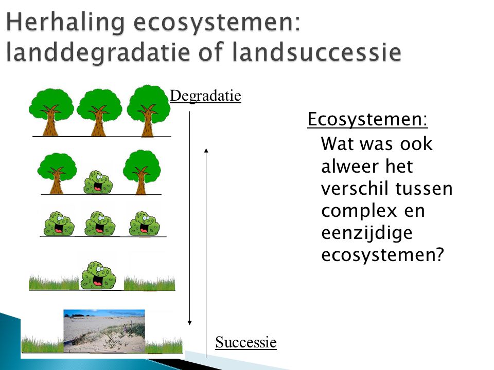 Herhaling ecosystemen: landdegradatie of landsuccessie