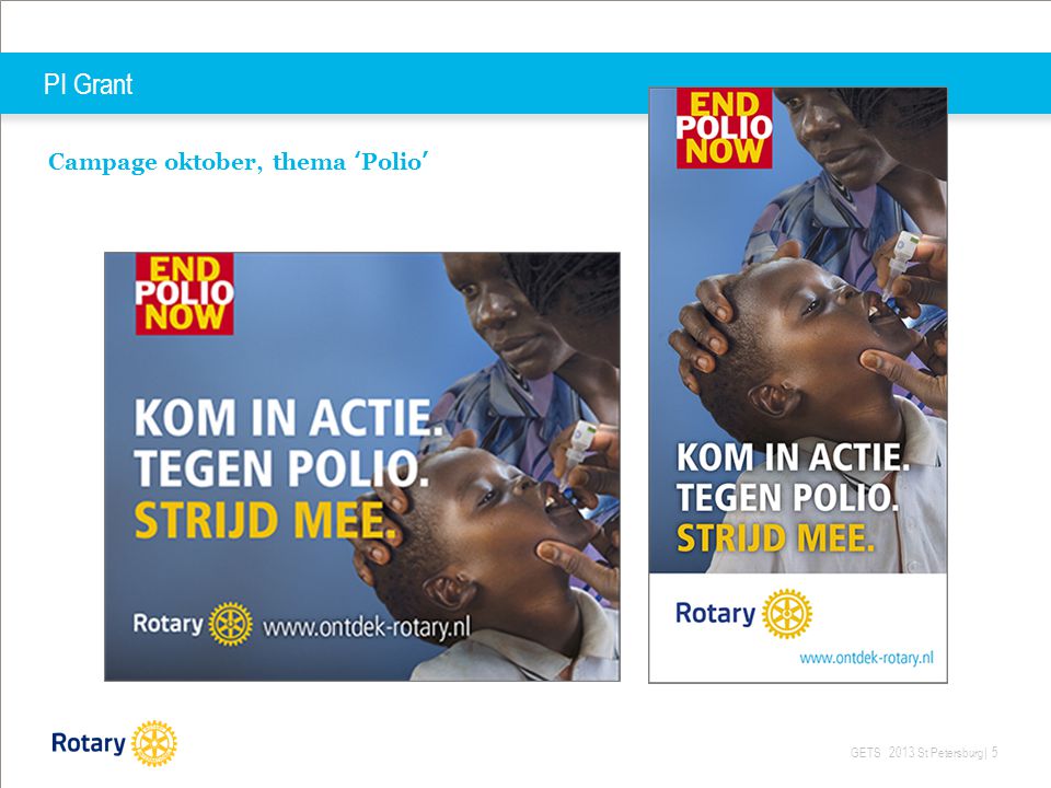 PI Grant Campage oktober, thema ‘Polio’
