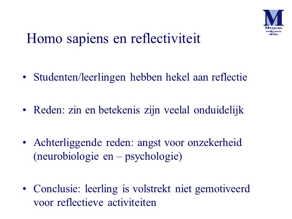 Homo sapiens en reflectiviteit
