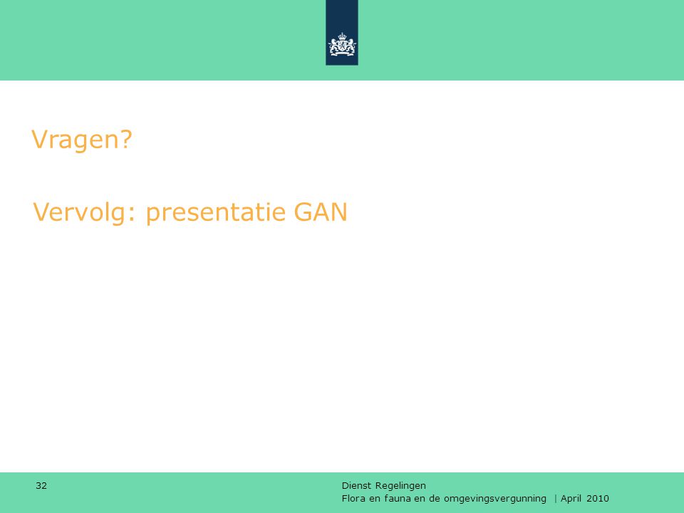 Vervolg: presentatie GAN