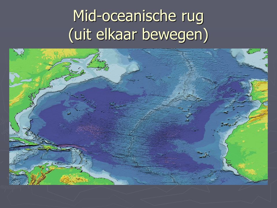 Mid-oceanische rug (uit elkaar bewegen)